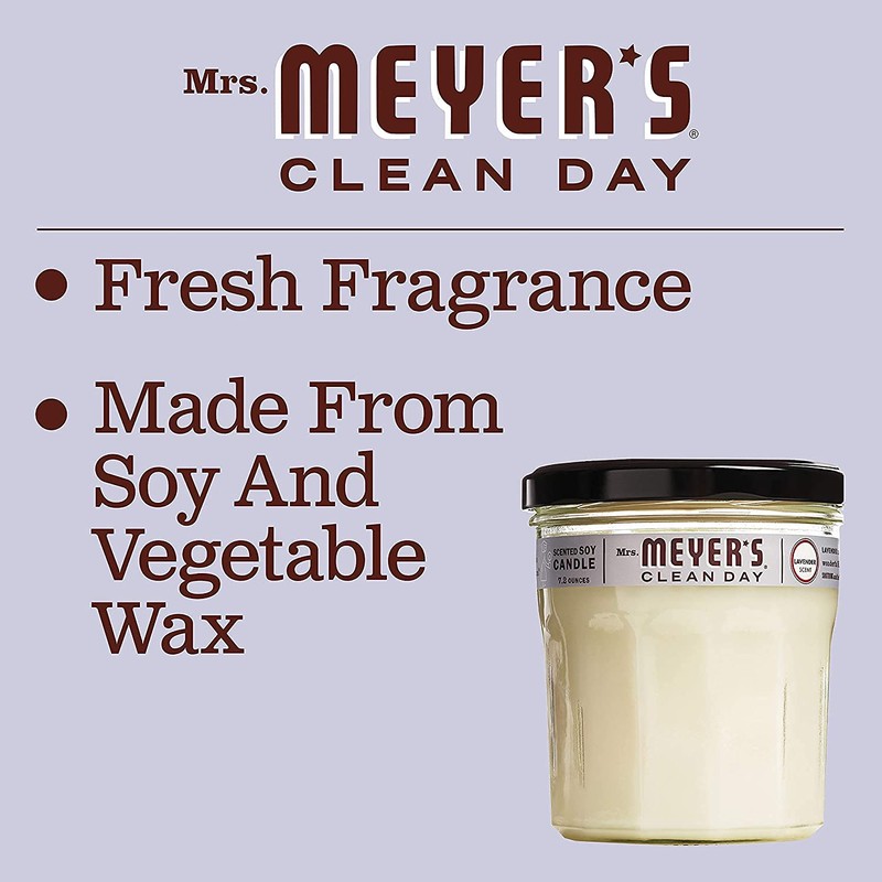 MRS. MEYER'S CLEAN DAY Scented Soy Aromatherapy Candle, 35 Hour