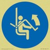 Mandatory: Open safety bar of chairlift Sign - 100x100mm -