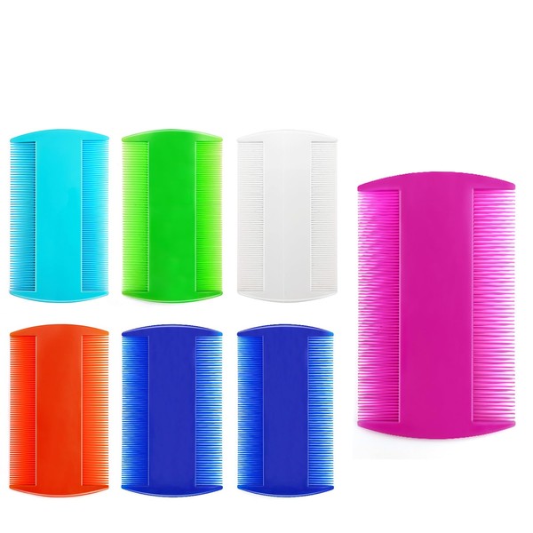 Lice Comb, 7 Pcs Flea Comb, Hair Double Sided Fine