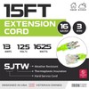 Iron Forge Cable Weatherproof 15 Ft Outdoor Extension Cord -