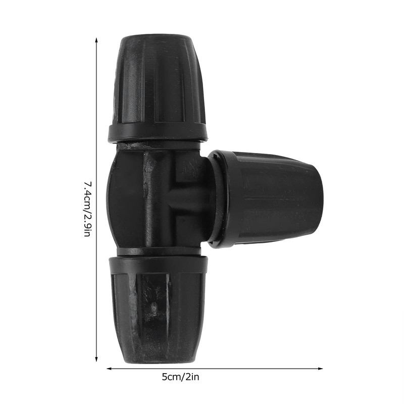 Tee Connector,10Pcs 8/11 Barbed Tee with Lock Pipe Connector 3-Way