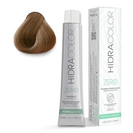 HIDRACOLOR - Tinte Permanente para Cabello Zero Color 8 Rubio Claro 90 ml, sin Amoníaco, Cubre Canas, con Miel y Aloe Vera, Gran Duración y Humectación, Coloración Cabello, Aporta Sedosidad y Brillo