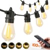 addlon 100FT LED Outdoor String Lights, Remote Dimmable Patio Lights