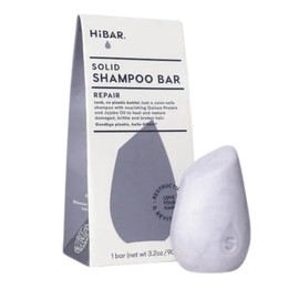 HIBAR - Repair Shampoo Bar - For Damaged, Broken, Brittle Hair - Restore & Nourish - With Quinoa Protein & Jojoba Oil - Plastic-Free - Soap, Paraben & Sulfate-Free - Color Safe & Vegan -1 Solid Bar