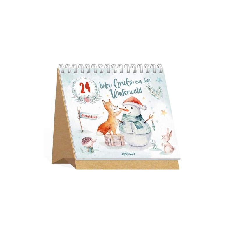 Trötsch Adventskalender 24 liebe Grüße aus dem Winterwald Aufstellkalender: Aufstelladventskalender