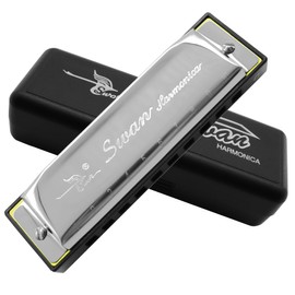 Harmonica Armonica Mouth Organ Blues Harmonica Key of C 10 Hole 20 Tone Polyphony Diatonic Harp for Blues Folk Jazz Pop Music Instrument Gift