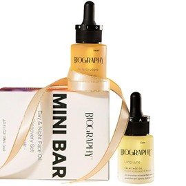 Biography Face Oil Mini Bar Discovery Set, Long June Day Calming + Petty Grudges Night Repair