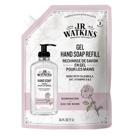 J.R. Watkins Rosewater Liquid Hand Soap Refill Pouch 1 L