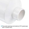 PATIKIL PVC Reducer Pipe Fitting 90mm to 40mm ID, Straight