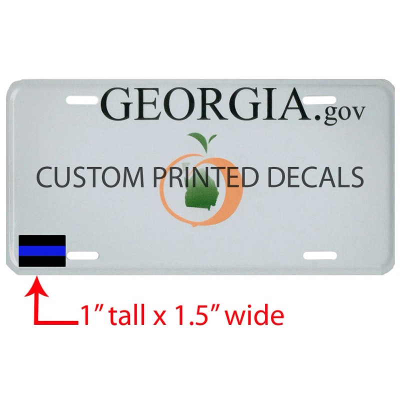 215 Decals 6 MINI 1 x 1.5" Thin Blue Line
