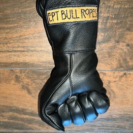 EPT Bull Ropes Bull Riding Glove Adult Black Cowhide EPT Brand 10.0 Right Hand