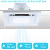 Hose Vary Bathroom Exhaust Fan with Light, 95CFM Bathroom Exhaust