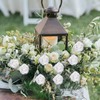 144 Pcs Artificial Flowers, White Roses Fake Rose