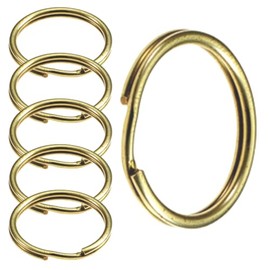 Split Key Rings Brass 16mm Round Flat Key Chains Key Ring Hoop for Car Home Keys Organization Arts & Crafts Lanyards Keys Pack of 20.