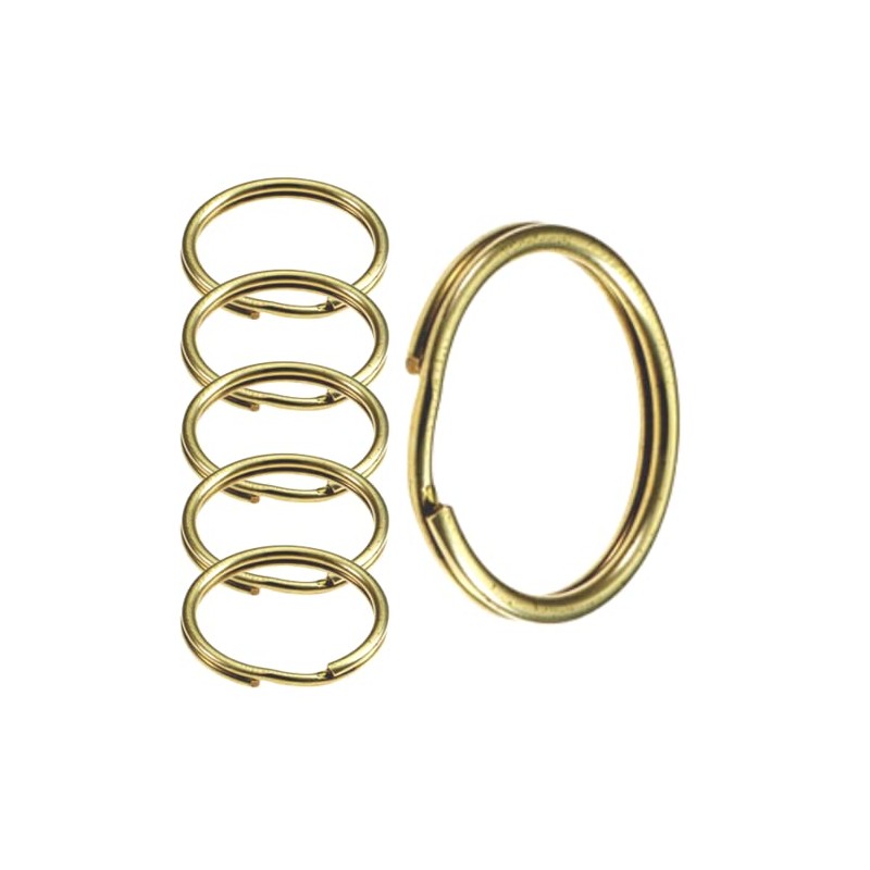 Split Key Rings Brass 16mm Round Flat Key Chains Key