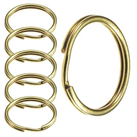 Split Key Rings Brass 16mm Round Flat Key Chains Key Ring Hoop for Car Home Keys Organization Arts & Crafts Lanyards Keys Pack of 20.