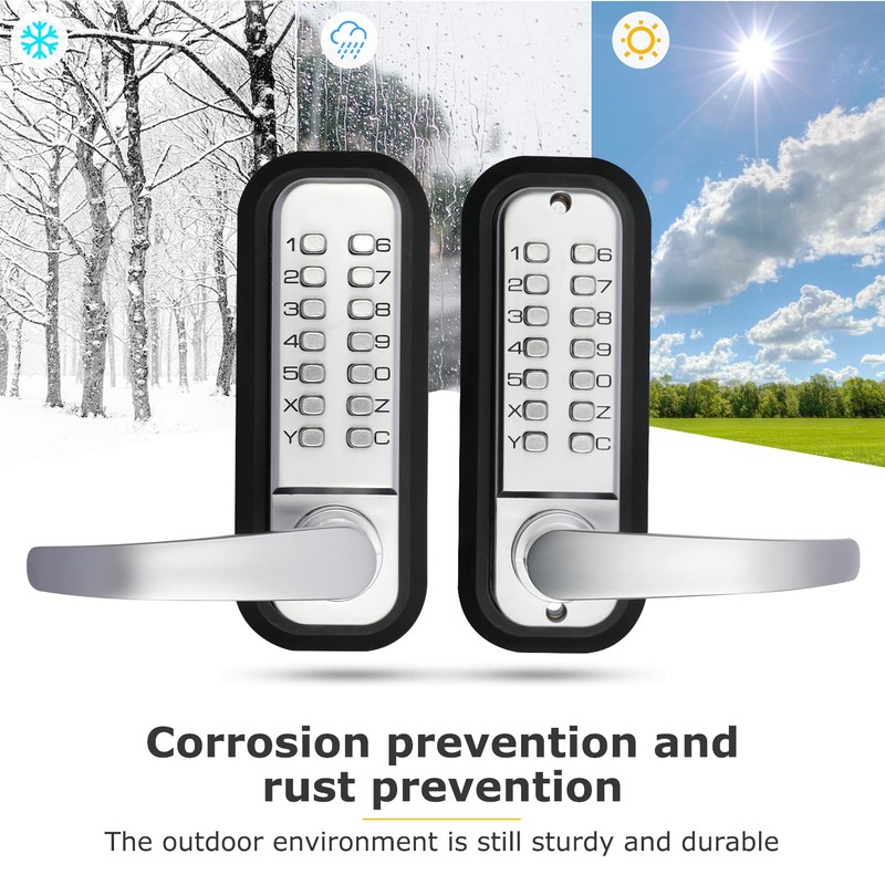 New Upgrade Double Sided Keypad Door Lock with Adjustable Deadlatch