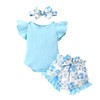 Tiny Cutey Newborn Infant Baby Girl Clothes Romper Floral Shorts