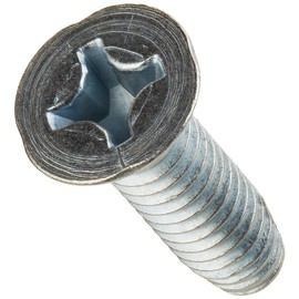 Steel Thread Cutting Screw, Zinc Plated, 82 Degree Flat Undercut Head, Phillips Drive, Type 23, 4-40 Thread Size, 1/4" Length (Pack of 100)