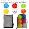 12 Pack Pickleball Balls, 40 Holes Outdoor Pickleballs, High Elasticity
