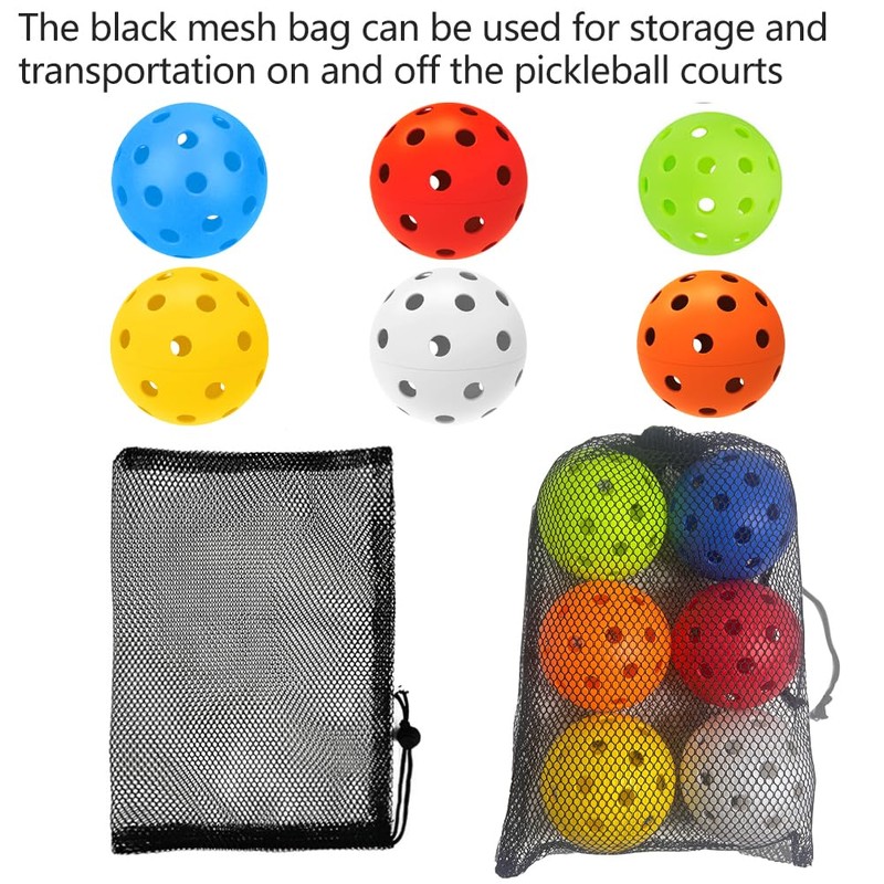 12 Pack Pickleball Balls, 40 Holes Outdoor Pickleballs, High Elasticity