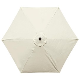 YOUGE OUTDOOR 9 Feet Patio Umbrella Replacement Canopy for 6 Ribs, Market Umbrella Top, Yard Table Umbrella Top Cover,Universal Strong and Thick Umbrella Canopy,Canopy Only (Beige)