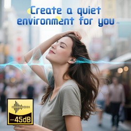 Yukezer Ear plugs for Sleeping Noise Cancelling, 45 dB Reusable Noise Cancelling Earplugs with 8 Ear Tips, Suitable for Concerts, Shooting, Travel, Earplugs for Snoring Blocking,Equipped & Storage Box