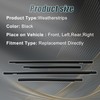 FZJDSD 4PCS Car Outer Door Glass Window Moulding Trim Weatherstrip