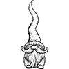 'Gonk Gnome' Rubber Stamp - Unmounted Design for Crafting &