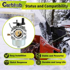 Carbhub 801396 Carburetor for 801233 801255 Snowblower Thrower Toro CCR2400 CCR2450 CCR2500 CCR3000 CCR3600 CCR3650 Snowblower Powerclear 084132 084133 084233 084332 084333 Engines