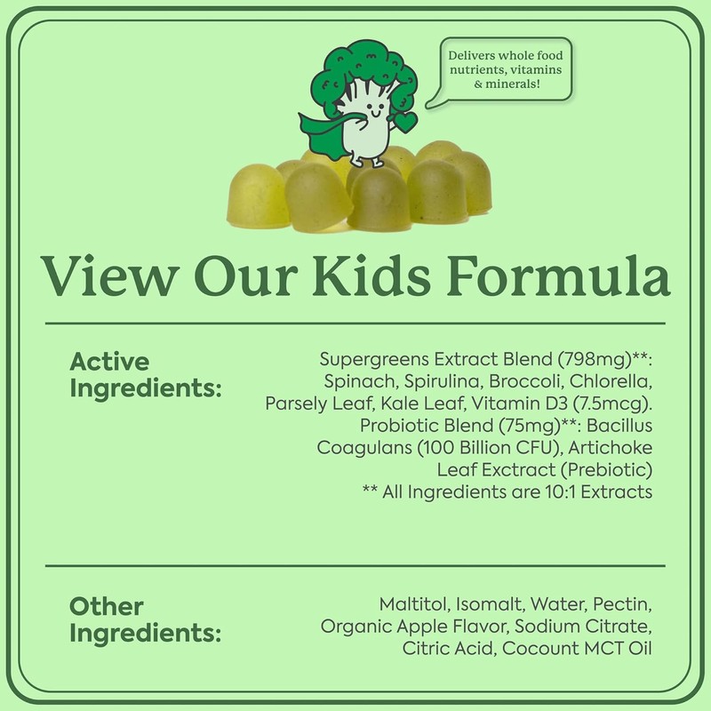 Plant People Kids WonderGreens Super Veggie Gummies – 30 Count