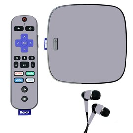 MightySkins Skin for Roku Ultra - Solid Gray | Protective, Durable, and Unique Vinyl Decal wrap Cover | Easy to Apply, Remove, and Change Styles | Made in The USA