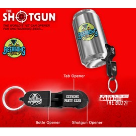 Shotgun Keychain Tool Beer Bong America’s 3-Pack, Bottle Opener, Shotgunning Tool, and Tap Opener All in One - Made in The USA