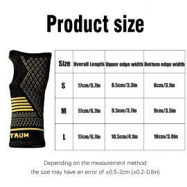 1 Pair Copper Wrist Compression Sleeves Support Brace Unisex for Sports Fitness Workouts Typing Breathable Hand ProtectionSize: M