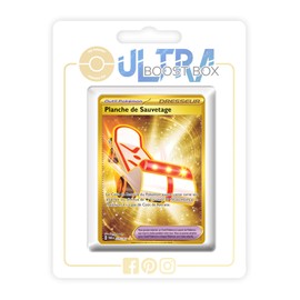 Planche de sauvetage (Rescue Board) 225/167 Secret Gold Trainer - Ultraboost X Écarlate et Violet 6 - Mascarade Crépusculaire Box with 10 French Pokémon Cards