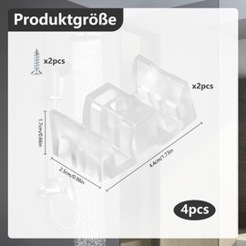 2 Pack Shower Door Buffer Framed Opaque Bumper for Sliding Shower Doors, Anti-Collision Shower Blocks, Glass Shower Door Stopper for All Kinds of Movable Shower Glass Doors