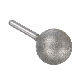 Kozelo Diamond Grinding Bit - [30mm Dia 120 Grtis] Ball Head Carving Drill Bits Rotary Tool for Carving Polishing Use | 6mm Round Shank