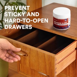 Impresa Wood Drawer Slide Wax - Friction Reducer & Drawer Ease - Corrosion Protection with Wood Wax - Easy Application & Sliding Door Grease
