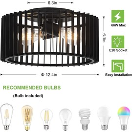 Zlepmlla Modern Black Flush Mount Ceiling Light Fixture, ​Farmhouse Light Fixture for Kitchen Island Entryway Porch Foyer Dining Room < Bulb NOT Included >