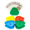 DVOFU 4Pieces Playing Card Holder Plastic Triangle Standing Card Games