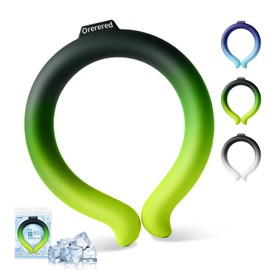 Tubo de enfriamiento para cuello, anillo de hielo, tubo de hielo de gel mejorado 70% para enfriamiento activo durante deportes y actividades al aire última intervensión (negro-verde)