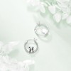 Panda Hoop Earrings 925 Sterling Silver Panda Hypoallergenic Hoop Earrings