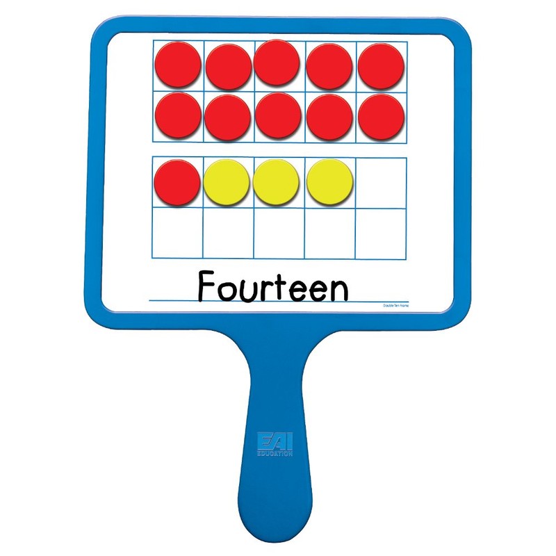 EAI Education Magnetic Ten Frame Dry-Erase Paddles: Set of 5