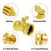 Solid Brass Garden Hose 3/4 Heavy Duty Hose Shut Off