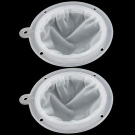 TXErfolg Pack of 2 Strainer Filters Made of Food Grade PP Plastic, Compatible with 5 Inch Kitchen Funnel for Filtering Juice, Milk, Coffee, Wine Oil (200 Mesh and 400 Mesh)