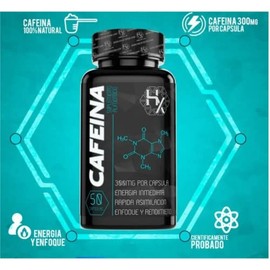 Holix LAB - Cafeína Anhidra - frasco con 50 capsulas. enfoque y rendimiento