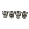 Jack Daniels 4 Steel Shot Glass Set - 1oz each
