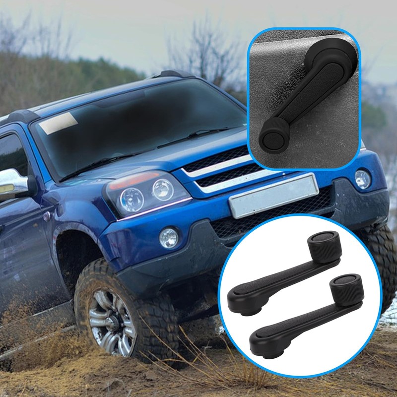 lasuroa 2pcs Manual Window Handle Car, Driver & Passenger Side