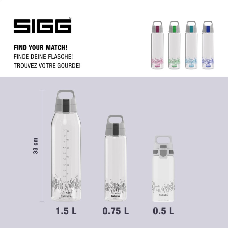 SIGG Total Clear ONE MyPlanet™ Drinking Bottle, BPA-Free and Leak-Proof