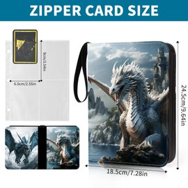 Scrapbook for Cards, Trading Card Album, 50 Pages 400 Card Capacity, Card Scrapbook, Birthday Gifts for Boys and Girls